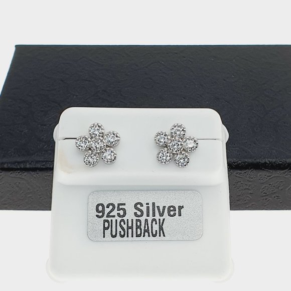 "925 sterling silver luxury CZ earrings for women/girls, Best for RJUS2232 - Picture 5 of 11